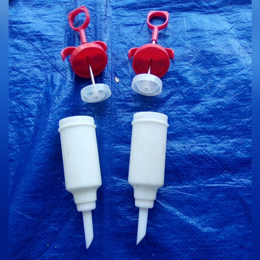 Red and White Party Cake Decorating Dispensers